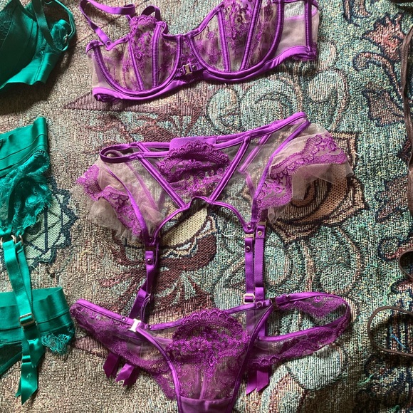 Honey Birdette Gabrielle Orchid 3-Piece Set - Picture 2 of 5